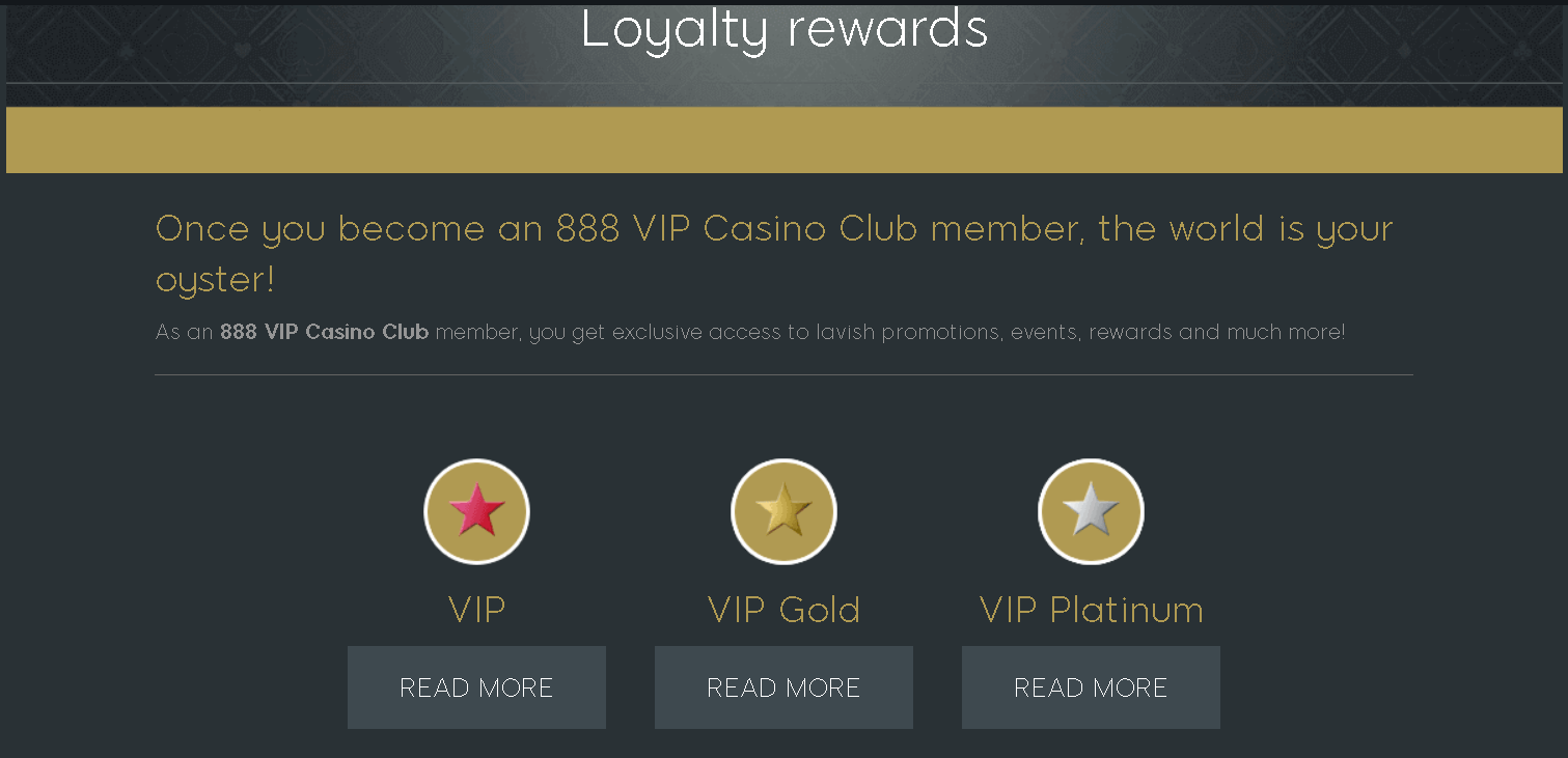 888 loyalty rewards VIP