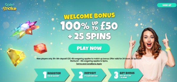 Spinshake casino welcome offer