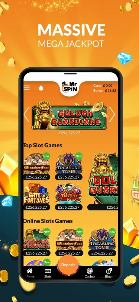 Mr spin casino review and jack pot slots
