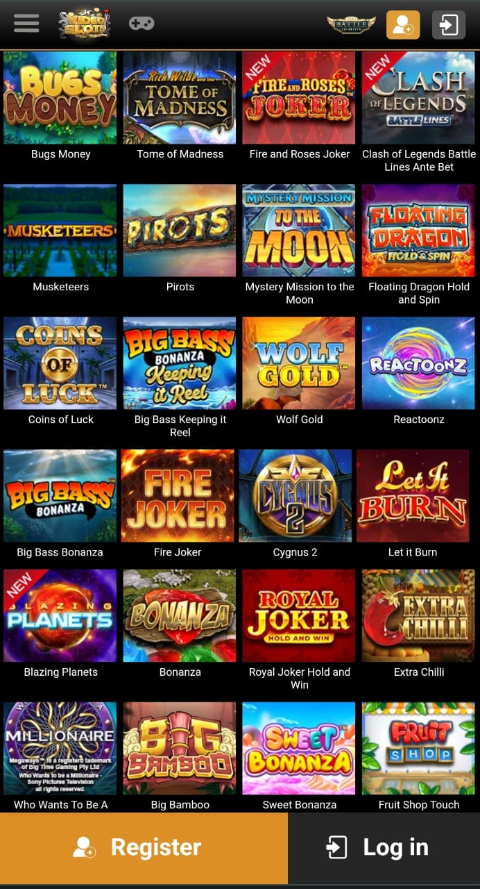 Video slots casino game collection
